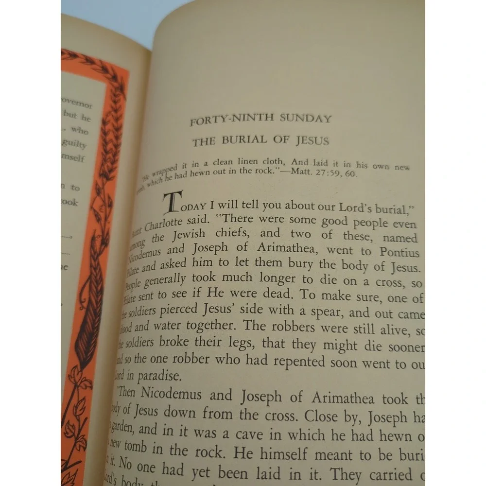 VTG 1962 Child's Bible Reader Illustrated With Color Plates By‎ Charlotte Yonge